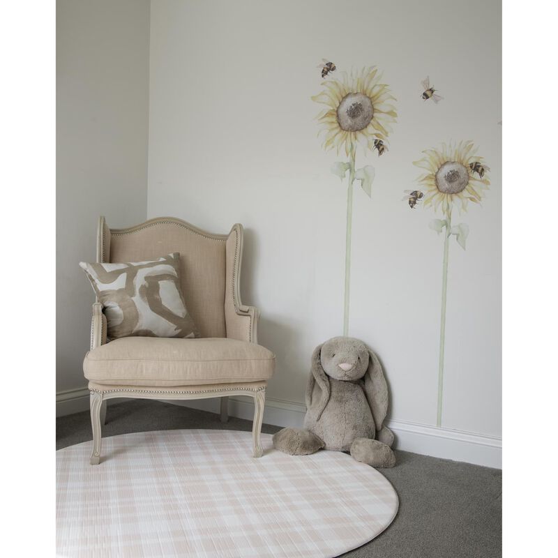 Little Finch Homepark Check Floor Mat - Round image number 7
